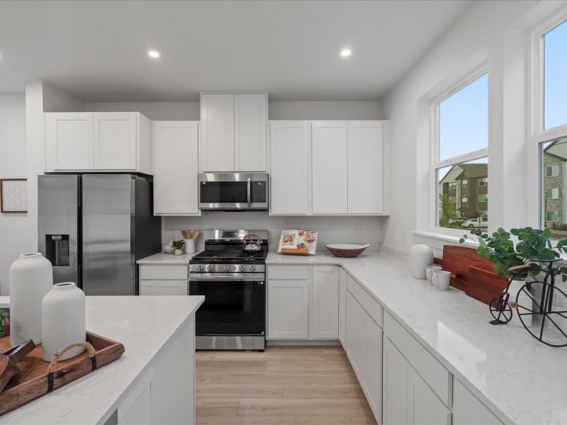 Furnished interior view inside a new home in The Vistas at West Mesa, Colorado Springs (Image 7). Furnished interior view inside a new home in The Vistas at West Mesa, Colorado Springs (Image 7).