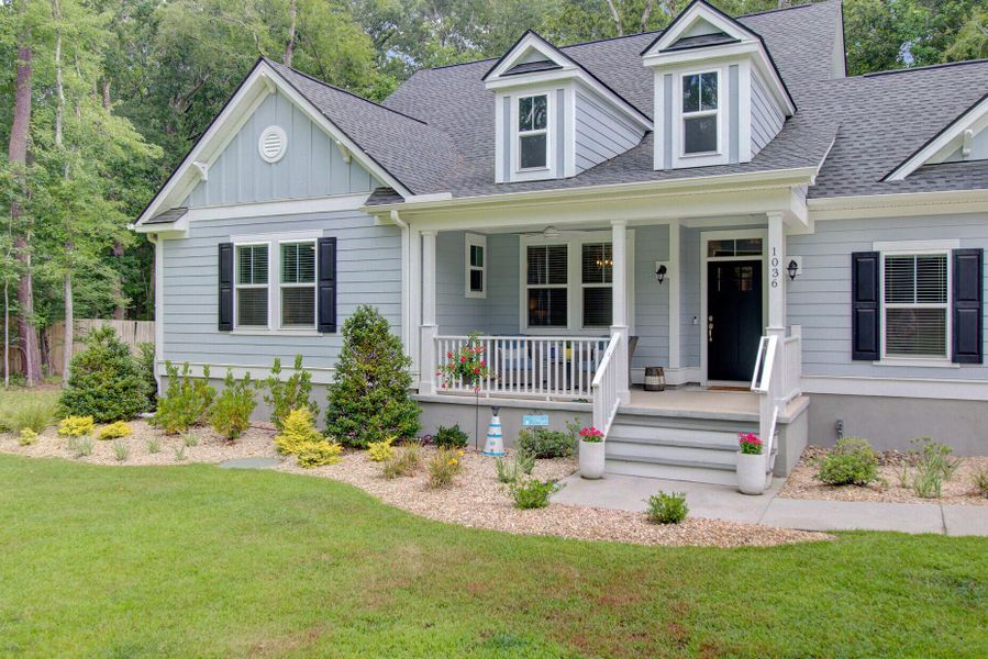 Front exterior of a new home in , Ridgeville, SC, highlighting curb appeal (Image 18). Front exterior of a new home in , Ridgeville, SC, highlighting curb appeal (Image 18).