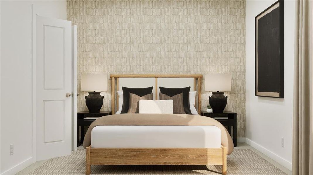 Bedroom featuring carpet floors