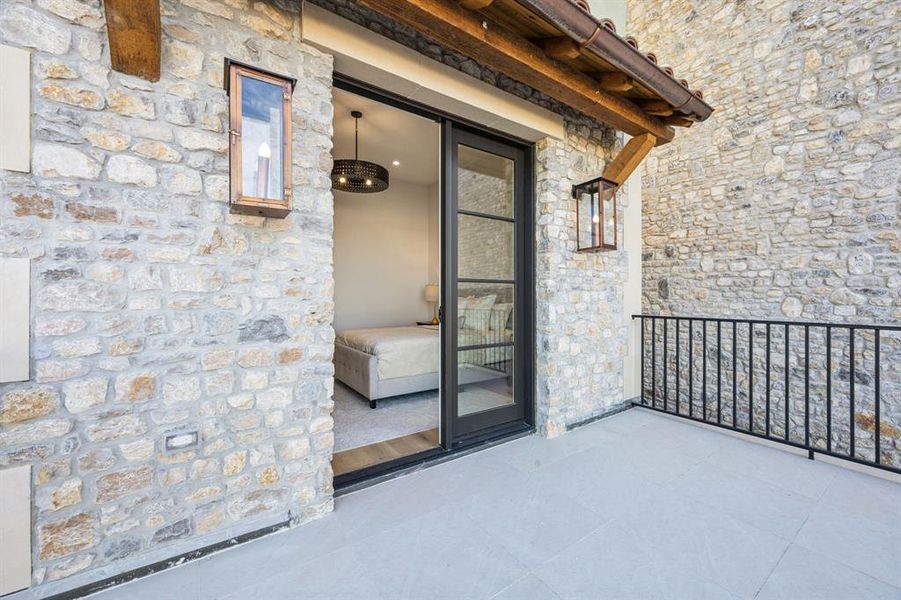 Balcony just outside guest suite Balcony just outside guest suite