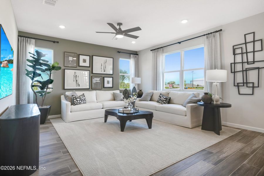 Furnished interior view inside a new home in Seasons at Grandview Gardens, Deland (Image 23). Furnished interior view inside a new home in Seasons at Grandview Gardens, Deland (Image 23).
