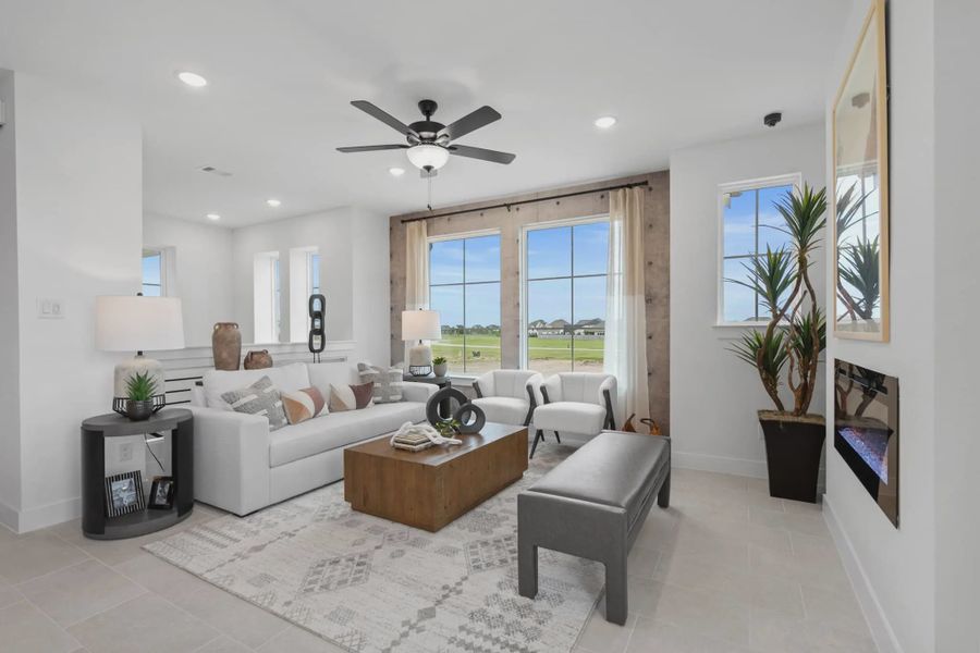 Representative furnished interior of a home built from the Springfield by Chesmar Homes in Bridgeland, Elgin (Image 11).