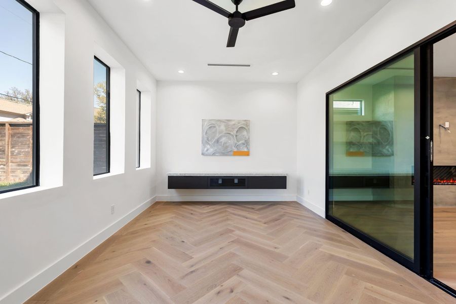 Downstairs bonus room off Living Room and Patio.