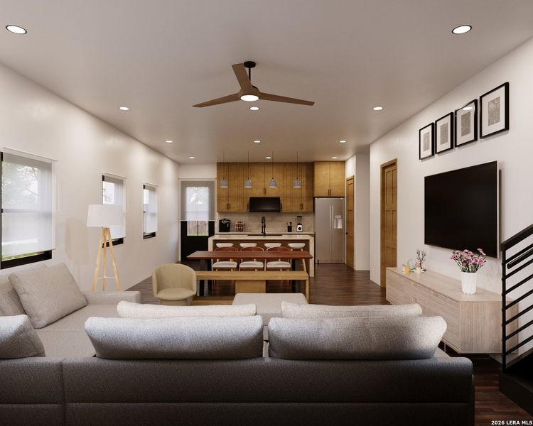 Furnished interior view inside a new home in , San Antonio (Image 4). Furnished interior view inside a new home in , San Antonio (Image 4).