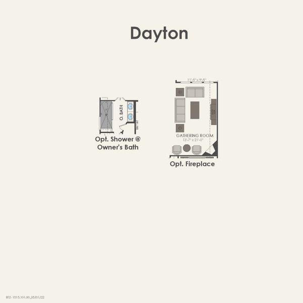 2D floor plan layout for the Dayton by Pulte Homes in Erwin Farms, McKinney, TX (Image 4).