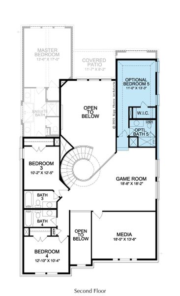2D floor plan layout for the Hudson by Landon Homes in Fields - Brookside, Frisco, TX (Image 27). 2D floor plan layout for the Hudson by Landon Homes in Fields - Brookside, Frisco, TX (Image 27).