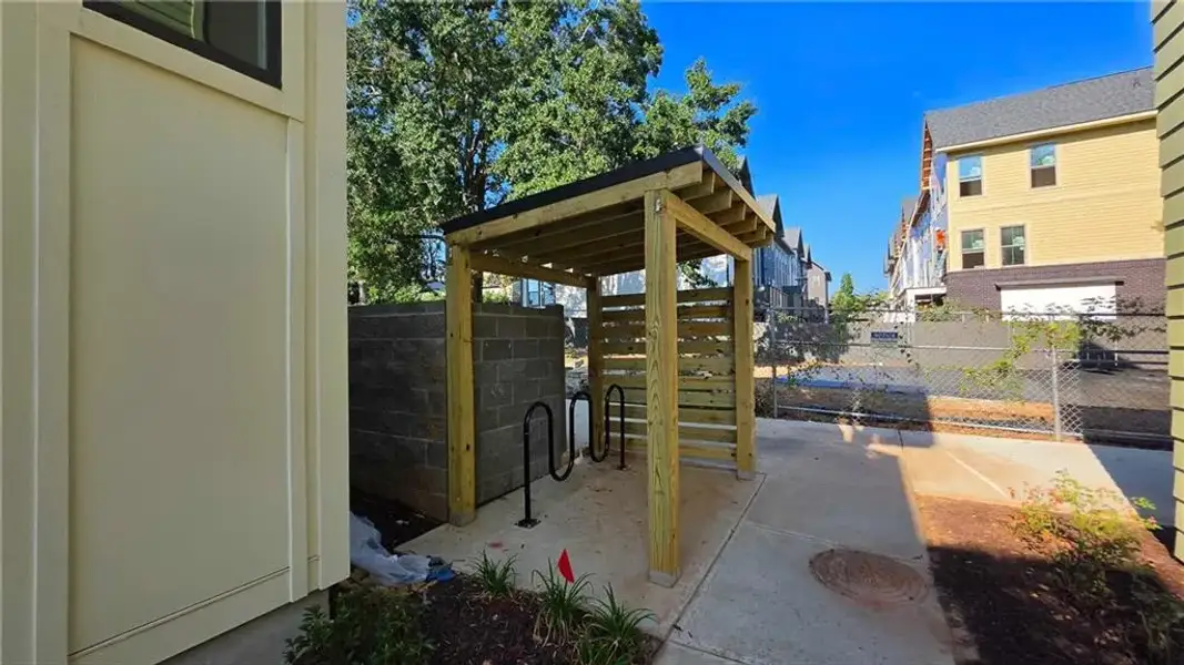 Exterior details and patio area of a home in , Atlanta (Image 2). Exterior details and patio area of a home in , Atlanta (Image 2).
