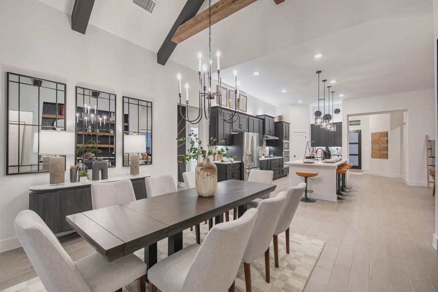Representative furnished interior of a home built from the Charlene by Chesmar Homes in Meyer Ranch, New Braunfels (Image 13).