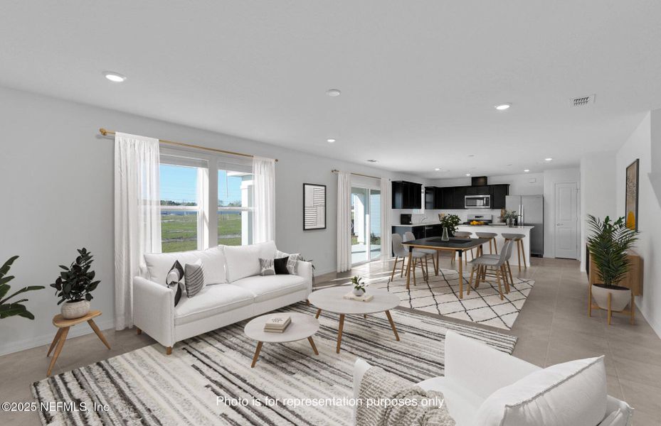 Furnished interior view inside a new home in Wells Landing, Jacksonville (Image 6).
