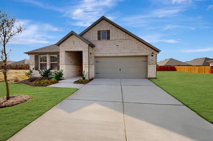 Front exterior of a new home in Verandah, Royse City, TX, highlighting curb appeal (Image 19).
