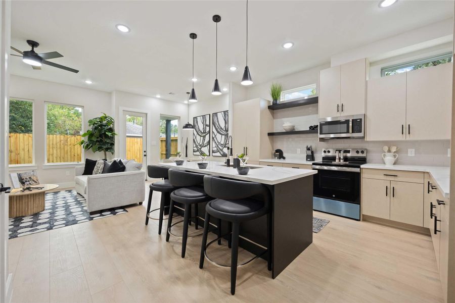 Furnished interior view inside a new home in , Houston (Image 10).