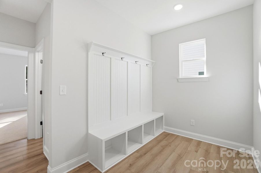 Drop zone in mud room