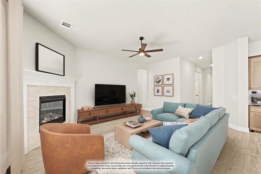 Furnished interior view inside a new home in The Oaks, Red Oak (Image 11).