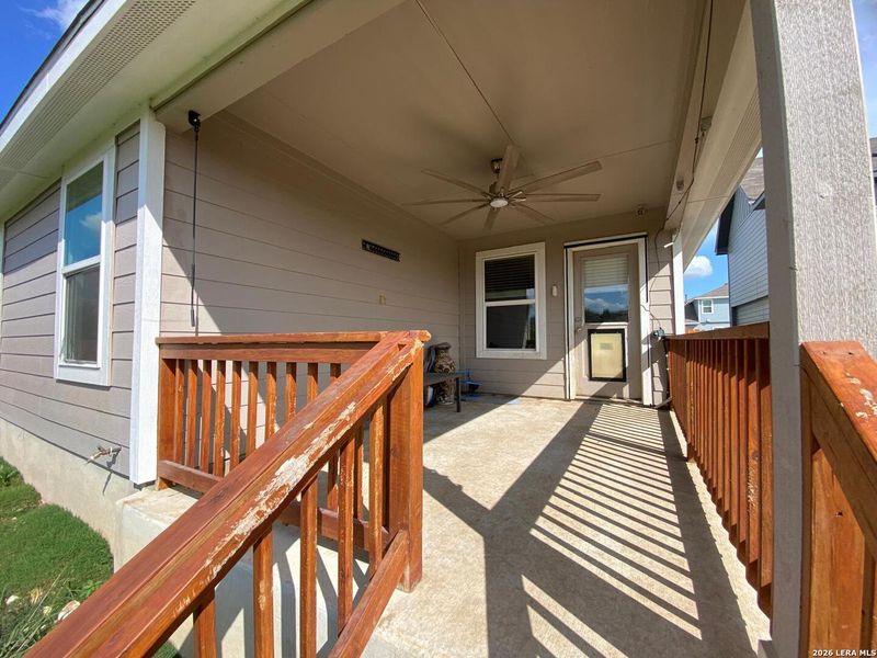 Exterior details and patio area of a home in , San Antonio (Image 3).