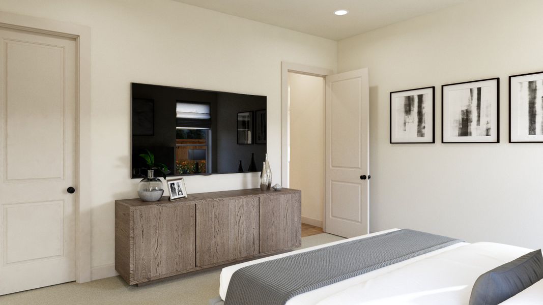 Representative furnished interior of a home built from the Valente by Normandy Homes in Hazelwood 40' Series, Frisco (Image 8). Representative furnished interior of a home built from the Valente by Normandy Homes in Hazelwood 40' Series, Frisco (Image 8).