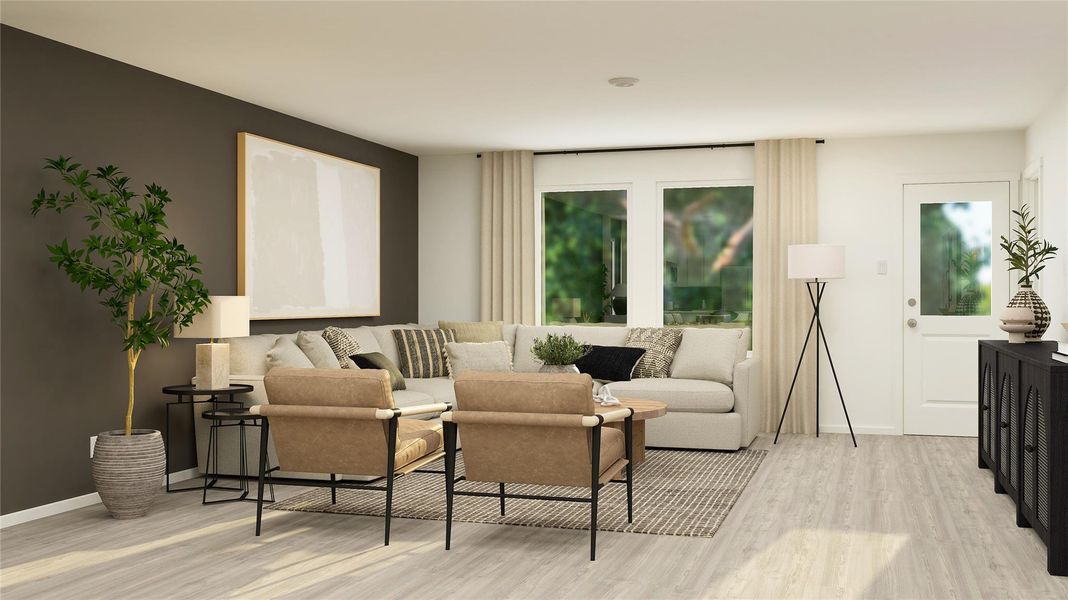 Furnished interior view inside a new home in Cotton Gateway: Watermill Collection, Maxwell (Image 9).