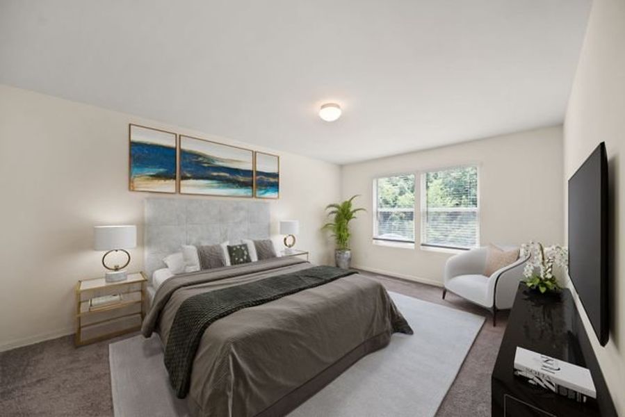 Representative furnished interior of a home built from the Flint by True Homes in The Glenns II, Wingate (Image 7).