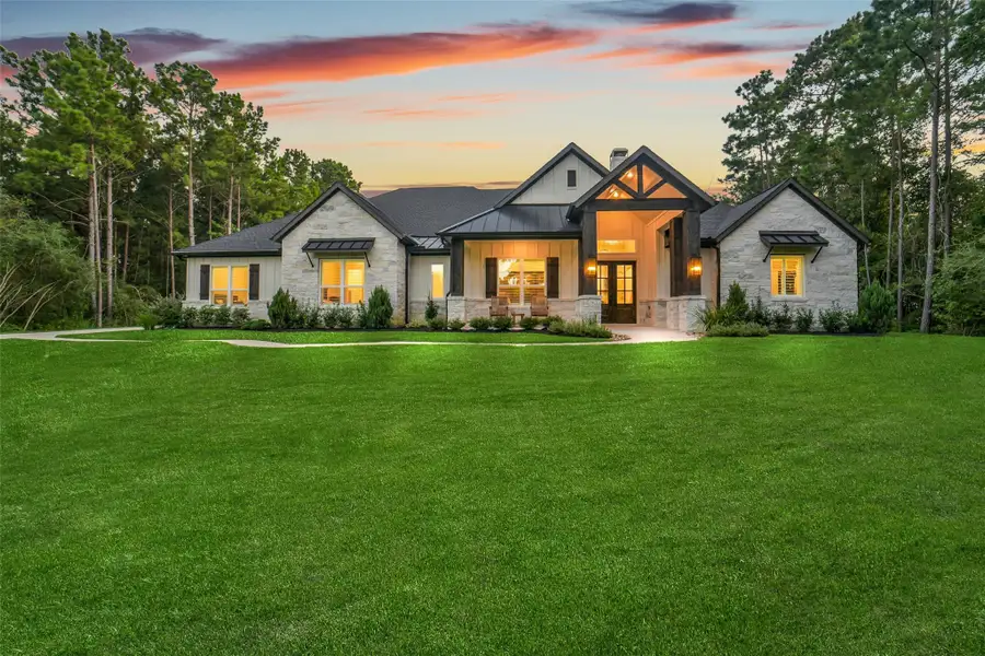 Magnificently designed and appointed farmhouse style custom estate. Built in 2024 on over 1 1/2 wooded acres in the gated community of Crown Ranch. Magnificently designed and appointed farmhouse style custom estate. Built in 2024 on over 1 1/2 wooded acres in the gated community of Crown Ranch.