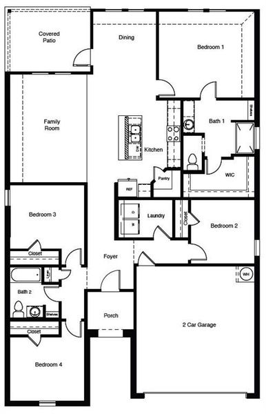 D.R. Horton's Huntsville floorplan - All Home and community information, including pricing, included features, terms, availability and amenities, are subject to change at any time without notice or obligation. All Drawings, pictures, photographs, video, square footages, floor plans, elevations, features, colors and sizes are approximate for illustration purposes only and will vary from the homes as built.