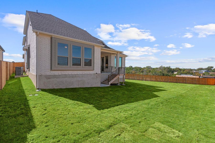 Rear of Home and Private Backyard