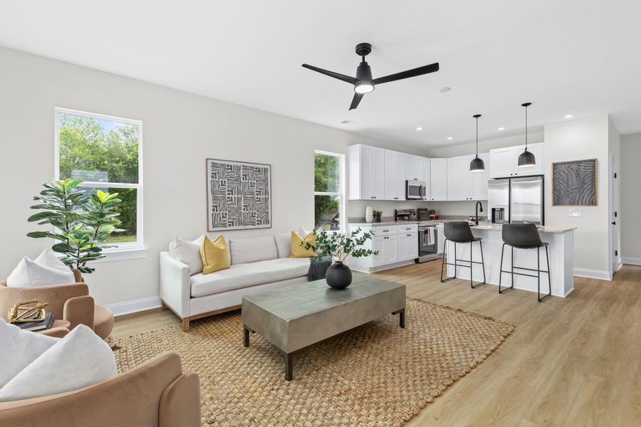 Furnished interior view inside a new home in , North Charleston (Image 7).