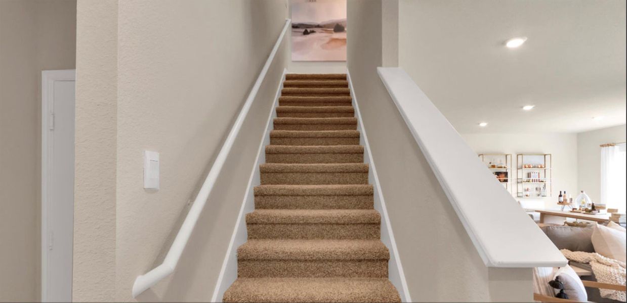 Stairs with recessed lighting