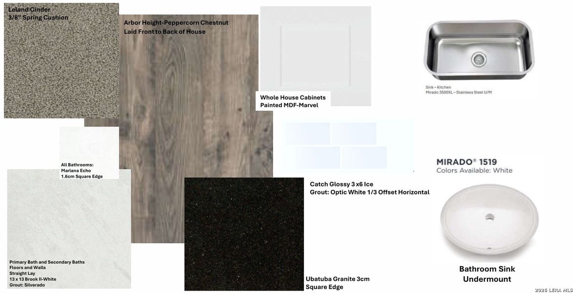 Sample of building materials used in homes in Summerlin, San Antonio (Image 4). Sample of building materials used in homes in Summerlin, San Antonio (Image 4).