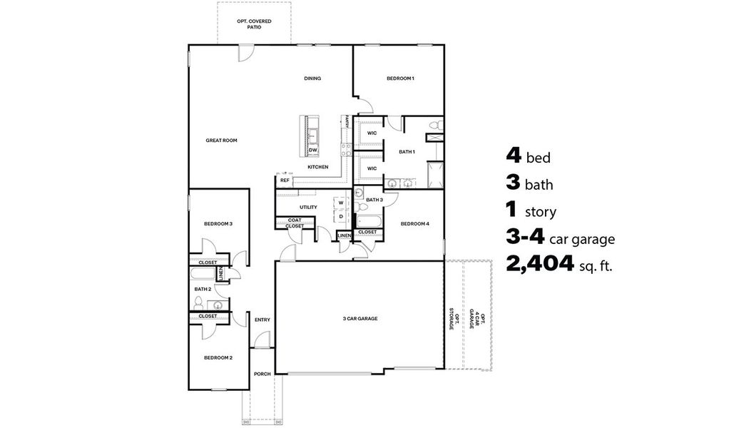 2D floor plan layout for the Garland - Traditions - A50G by D.R. Horton in Sycamore Vista, Vail, AZ (Image 3). 2D floor plan layout for the Garland - Traditions - A50G by D.R. Horton in Sycamore Vista, Vail, AZ (Image 3).