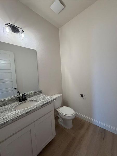 Half bath off garage entry