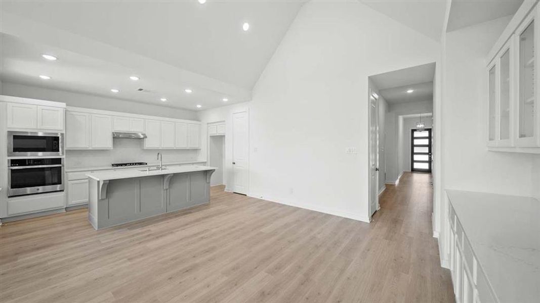 Kitchen with built-in appliances