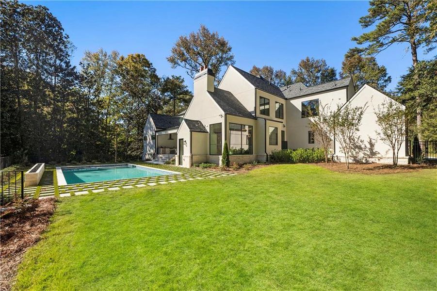 Exterior details and patio area of a home in , Sandy Springs (Image 29). Exterior details and patio area of a home in , Sandy Springs (Image 29).