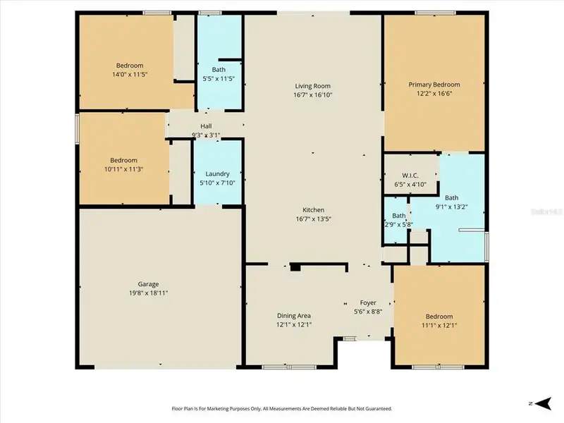 2D floor plan layout of this home in , Weeki Wachee, FL (Image 5).