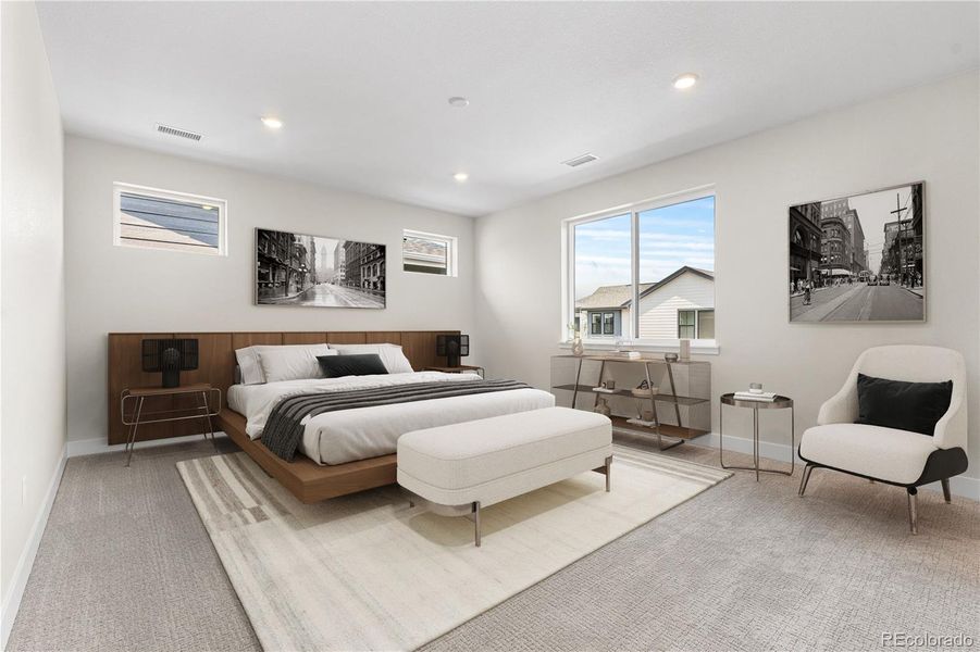Furnished interior view inside a new home in Storytellers at Lyric, Lone Tree (Image 31).