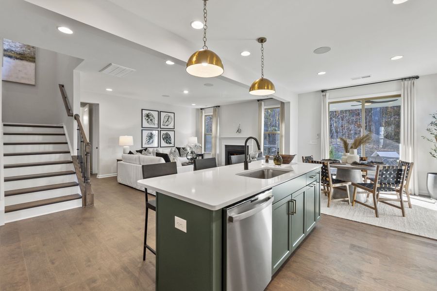 Representative furnished interior of a home built from the Waverly by Taylor Morrison in Stafford at Langtree, Mooresville (Image 12).