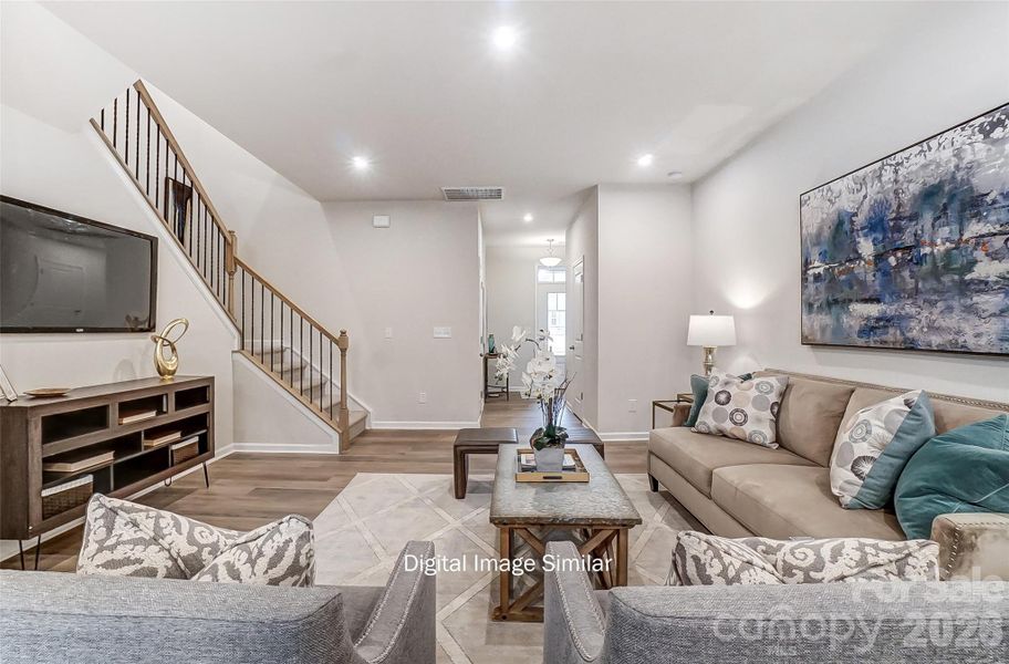 Furnished interior view inside a new home in Bailey Run, Charlotte (Image 4).