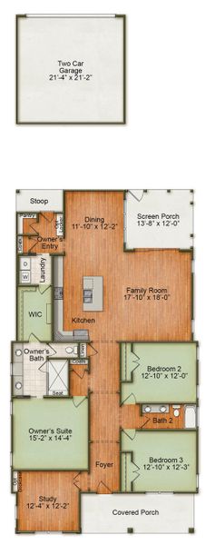 2D floor plan layout for the Hutchinson (Ranch) by Homes by Dickerson in Nexton, Summerville, SC (Image 5). 2D floor plan layout for the Hutchinson (Ranch) by Homes by Dickerson in Nexton, Summerville, SC (Image 5).