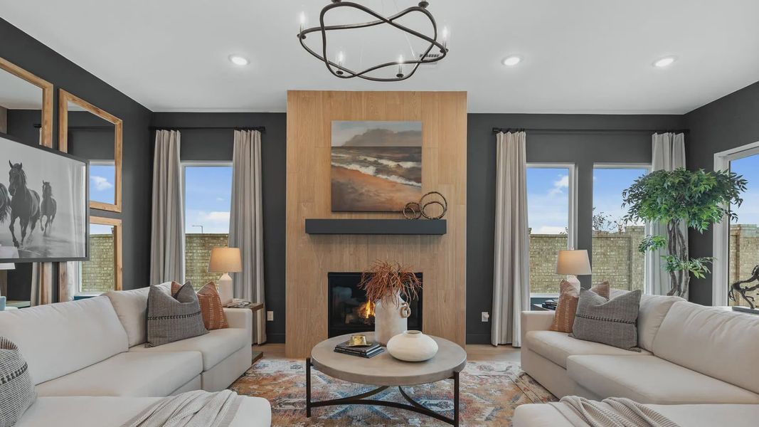 Representative furnished interior of a home built from the Acadia by Chesmar Homes in Elyson 50's, Katy (Image 7).