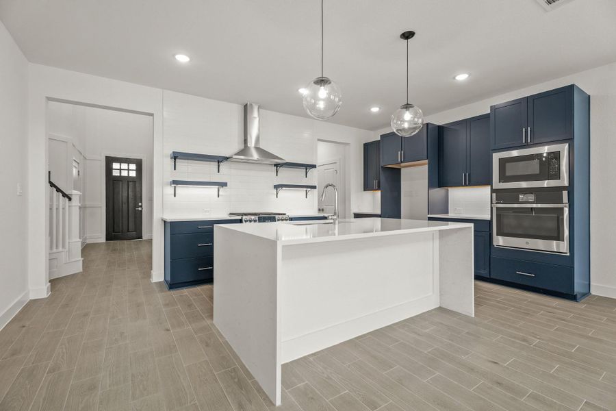 Gourmet island kitchen