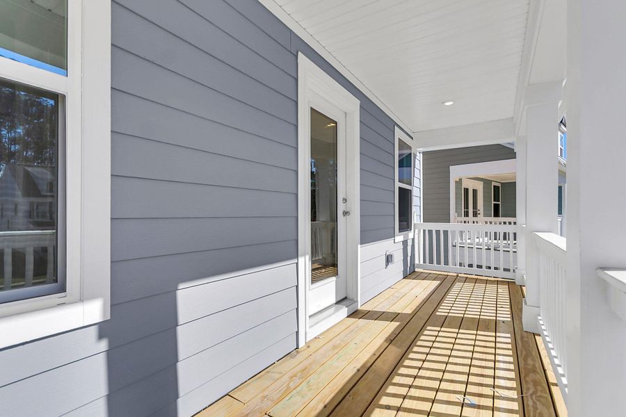 Exterior details and patio area of a home in Sweetgrass Station, Summerville (Image 3).