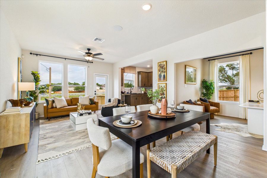 Furnished interior in a model home at Meadows at Oak Creek in San Antonio (Image 7).