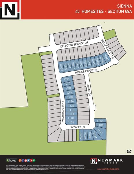 Image 41 of a home in Sienna 45', 50'.