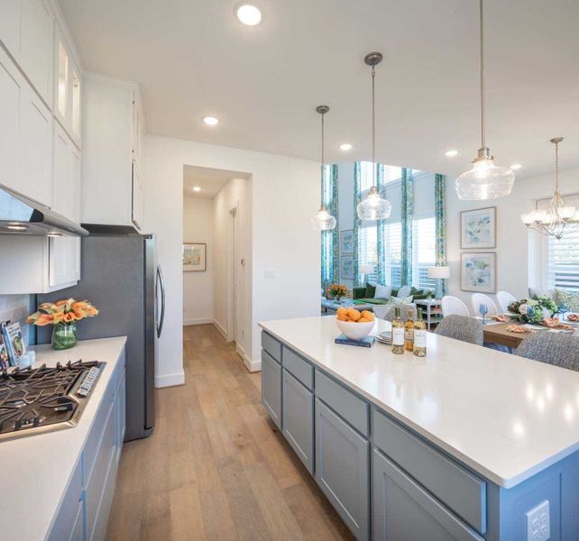 Representative furnished interior of a home built from the Derby Plan by Highland Homes in Bridgeland Central: The Cottages, Cypress (Image 8).