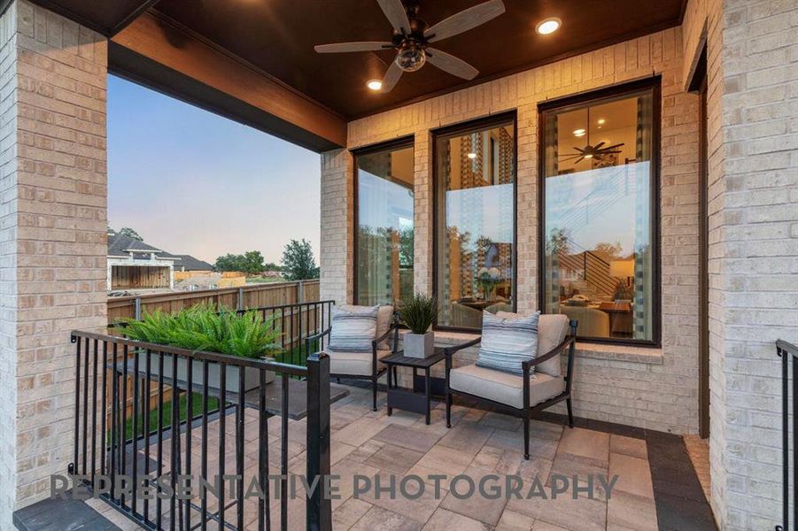 Exterior details and patio area of a home in Meraki, McLendon-Chisholm (Image 3).
