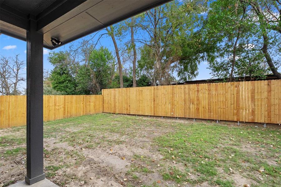 View of fenced backyard View of fenced backyard