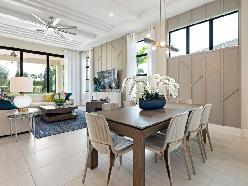 Furnished interior view inside a new home in PGA Village Verano, Port St. Lucie (Image 14).
