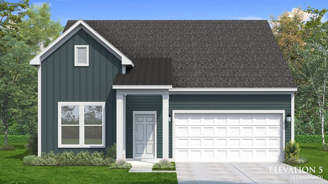 Representative exterior photo of a completed home built from the Greenwich by DRB Homes in Weavers Pointe, Zebulon, NC (Image 20).