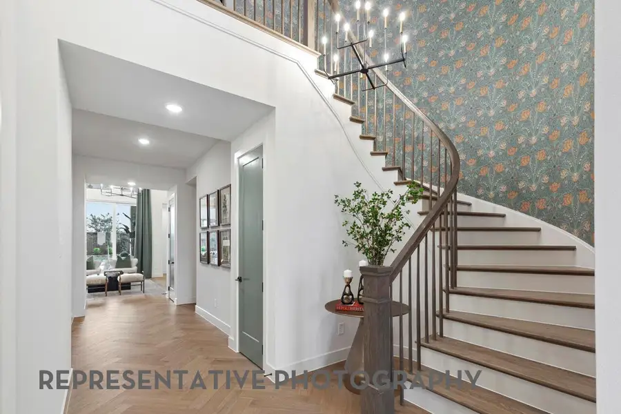 Furnished interior view inside a new home in Parten: 75ft. lots, Austin (Image 3).