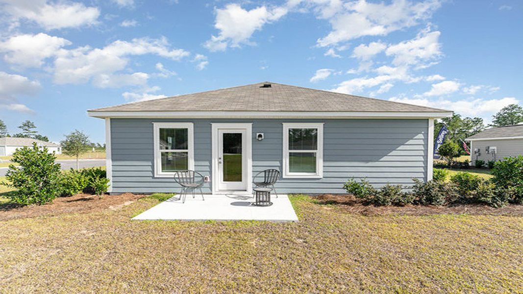 Exterior details and patio area of a home in Auberon Woods, Conway (Image 19). Exterior details and patio area of a home in Auberon Woods, Conway (Image 19).
