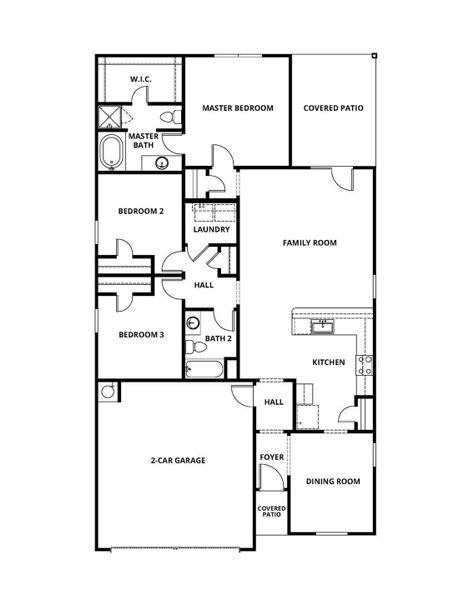 2D floor plan layout of this home in Sweetwater Ridge, Conroe, TX (Image 3).