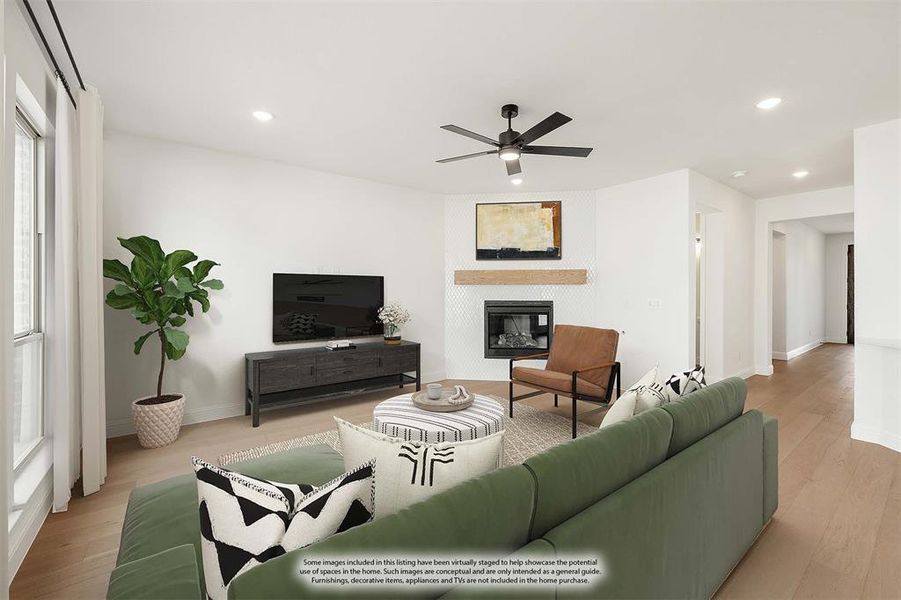 Furnished interior view inside a new home in Painted Tree Woodland District 50, McKinney (Image 7).